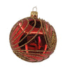 Acquista in Italia Confezione di 8 sfere rosse ed oro in vetro 10 cm di Nostalgie Christbaumschmuck