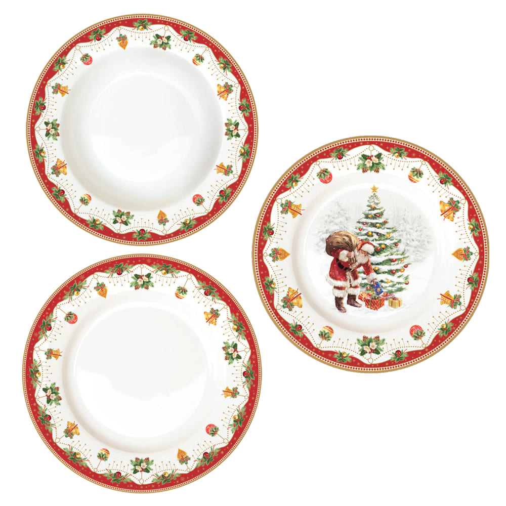 Acquista in Italia Servizio da 6 piatti Nostalgic Christmas 18pz Easy Life 