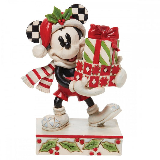 Jim Shore - Topolino vintage con regali di Natale