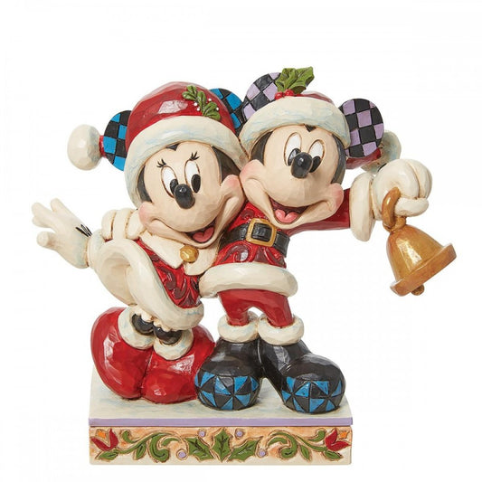 Jim Shore - Topolino e Minnie vestiti da Babbo Natale