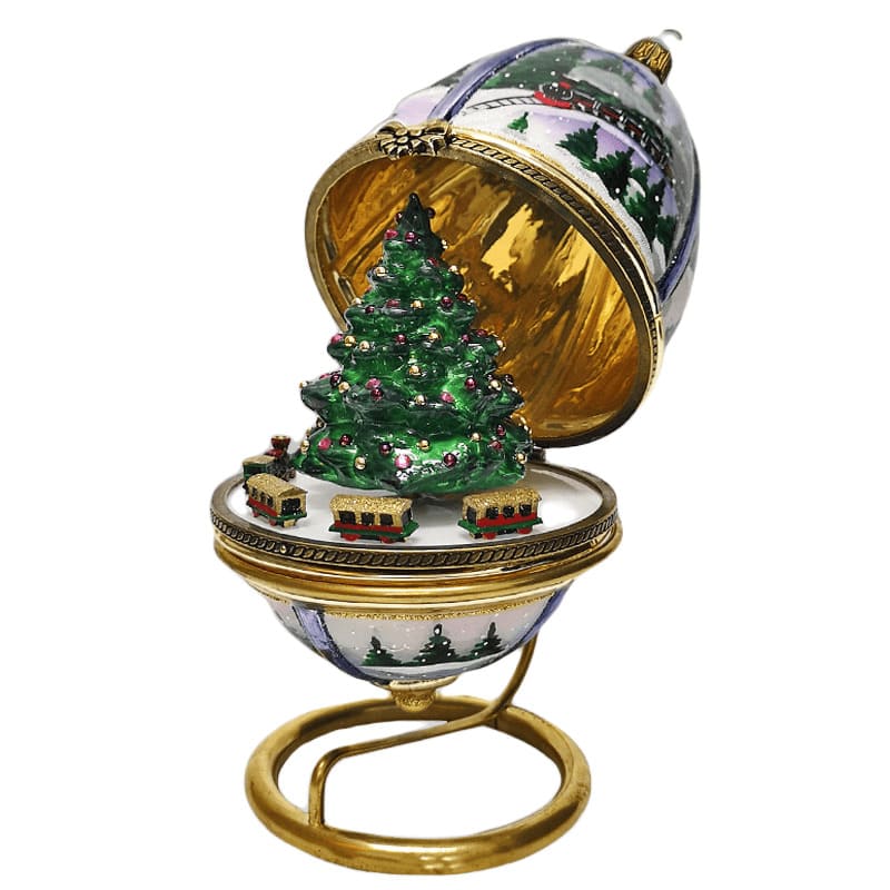 Acquista in Italia Uovo stile Fabergé con trenino Komozja Family