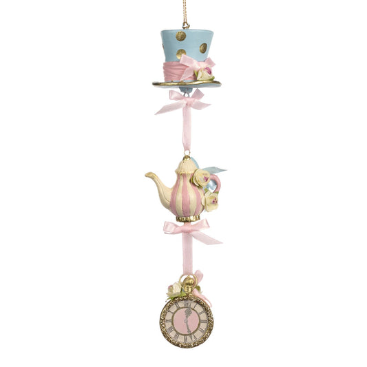 Ornamento cappelo, teiera, orologio Candyland Goodwill B 88159