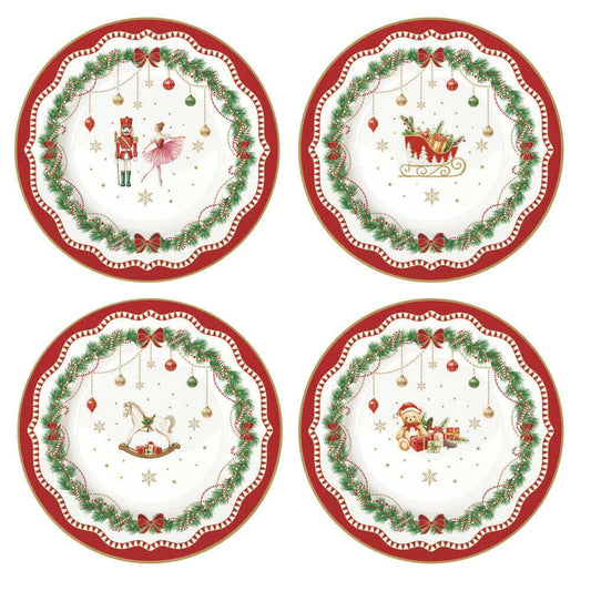 Acquista in Italia Set 4 piatti dessert Magie de Noel Easy Life