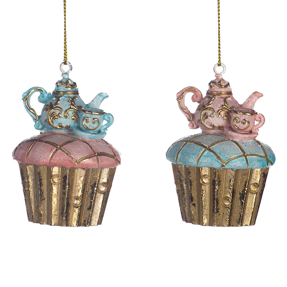 Set di 2 ornamenti Cupcake Candyland Goodwill MC 38254