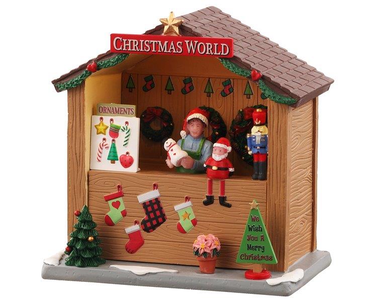 Acquista in Italia Lemax 2024 14907 Christmas World Booth, alimentatore non incluso