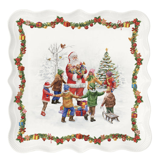 Acquista in Italia Vassoio in porcellana Christmas Round Dance, articolo R2784#RNDA della collezione di Easy Life.