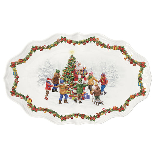 Acquista in Italia Vassoio in porcellana Christmas Round Dance, articolo R2786#RNDA della collezione di Easy Life.